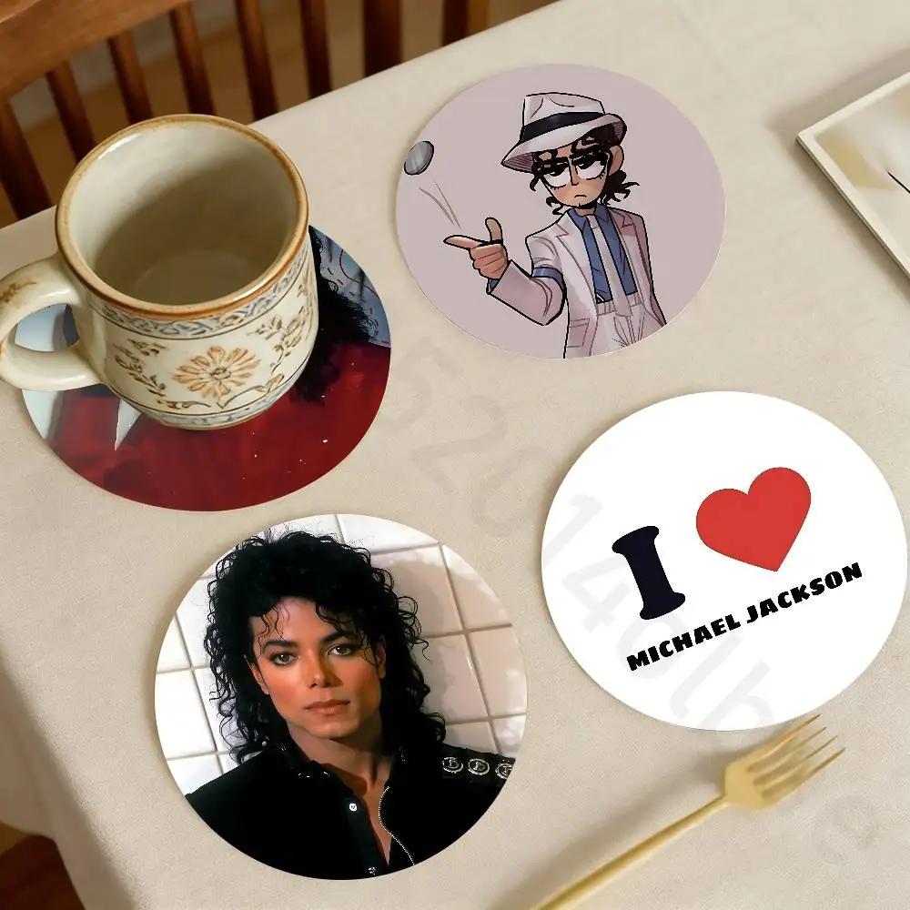 

M-Michael J-Jackson Wooden Theme Desktop Heat Mats Home Decor Coffee Mug Coasters For Office Restaurant