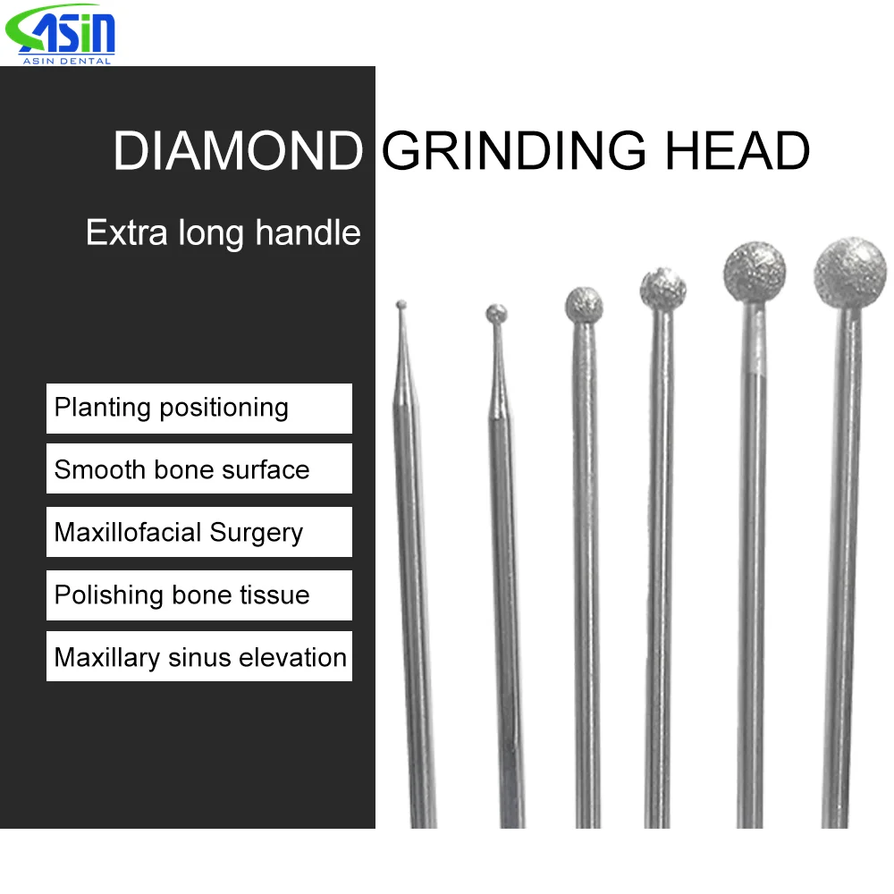 

70mm HP Dia.2.35mm Diamond Dental Burs for Dental Implant Surgical Low Speed straight Handpiece Contra Angle SG Series DEASIN