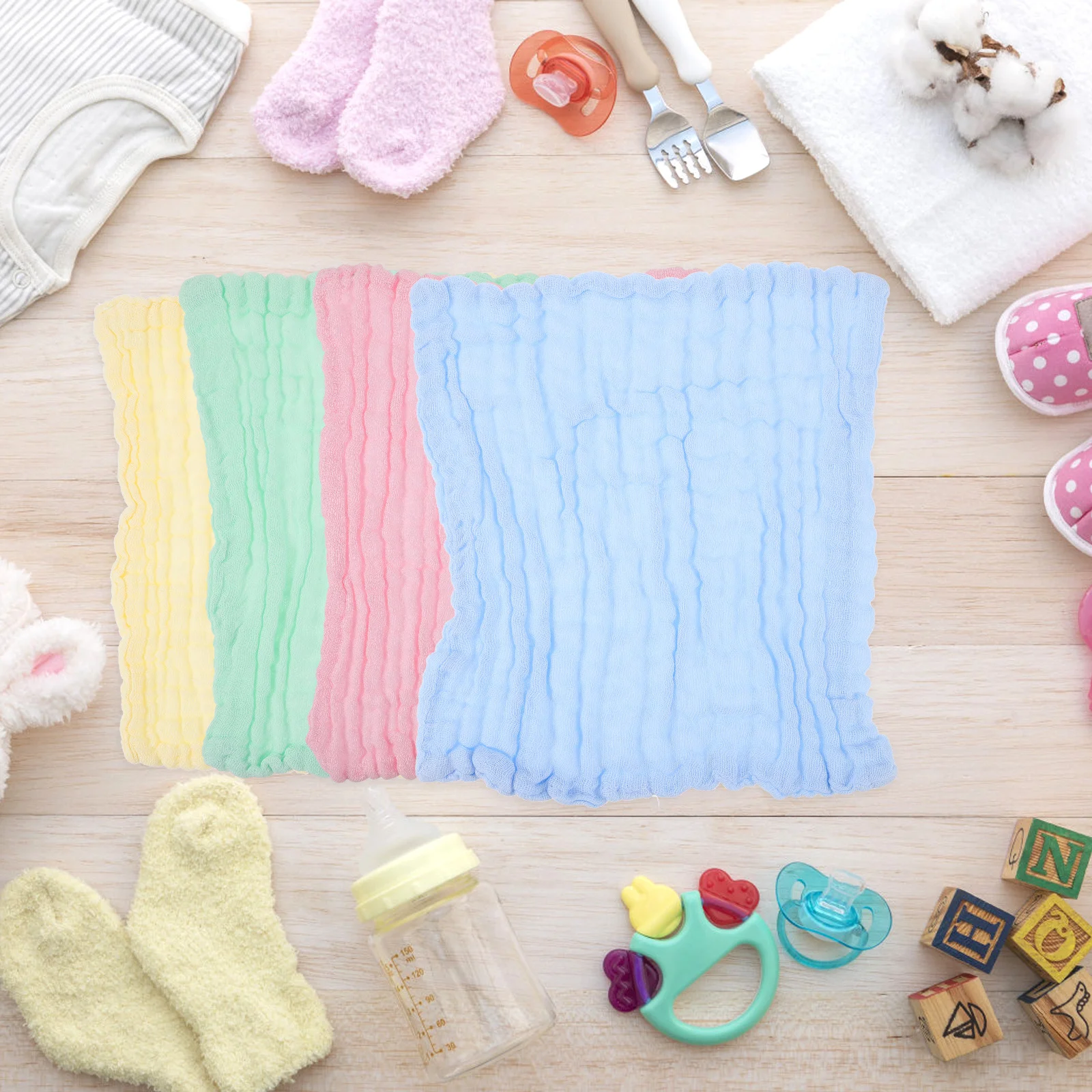 10 pçs panos de banho do bebê toalhas de rosto de algodão super absorvente macio para lavar o rosto banho limpar suor recém-nascidos crianças cuidados com a pele