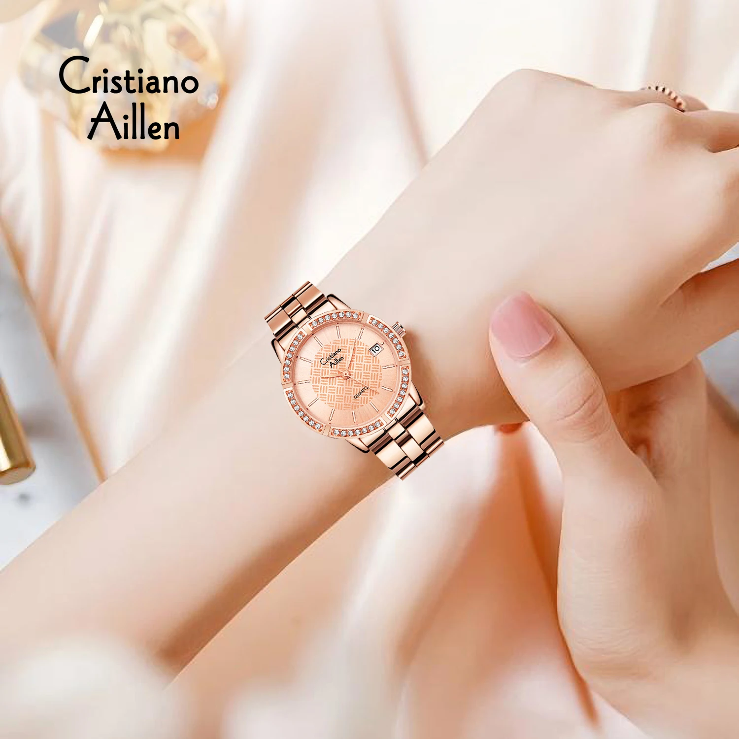 Reloj Mujer mode strass femmes élégantes montres à Quartz de luxe affaires dames montre-bracelet Simple calendrier montres pour femme