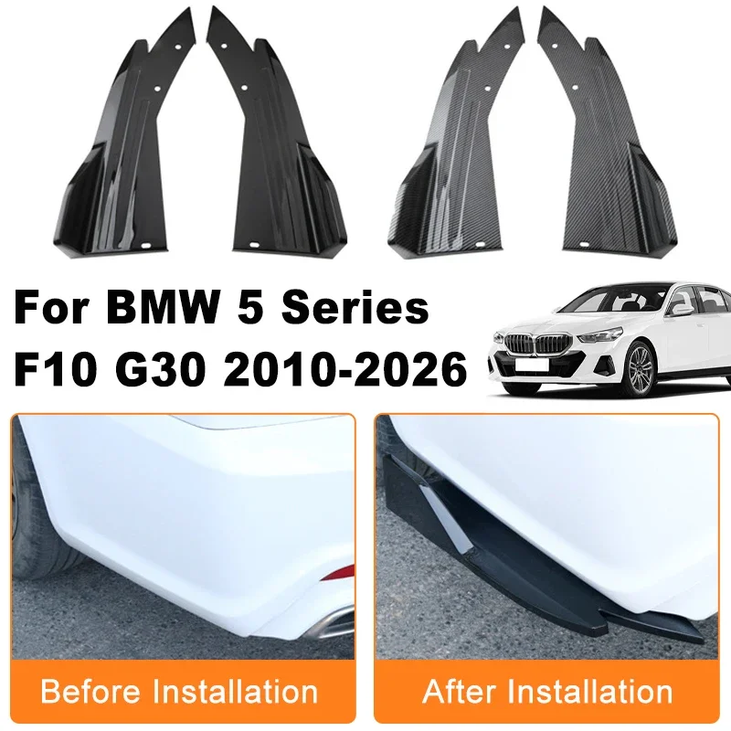 

Car Rear Bumper Spoiler Lip Diffuser Side Skirt Splitter Wrap Angle Anti-Crash Protection For BMW 5 Series F10 G30 2010-2026