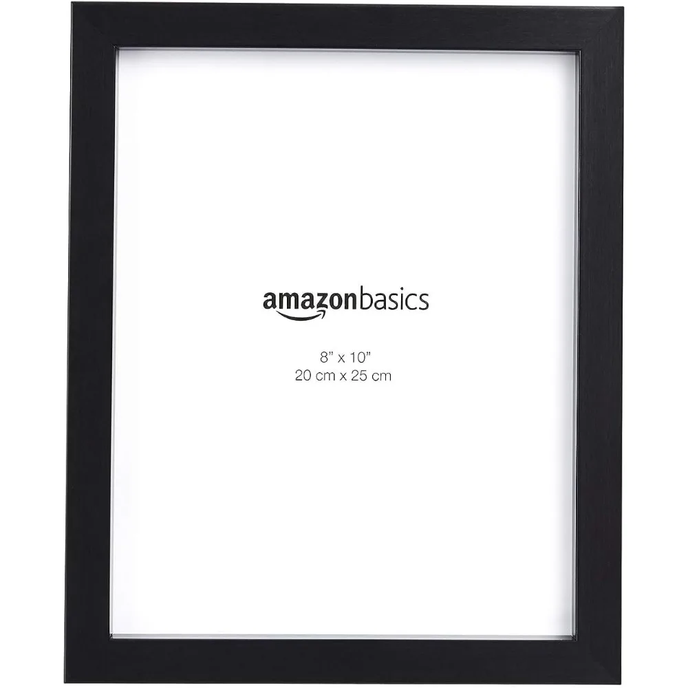 

Black Rectangular Picture Frame 8x10 Wall or Table Display 2 Pack Horizontal Vertical