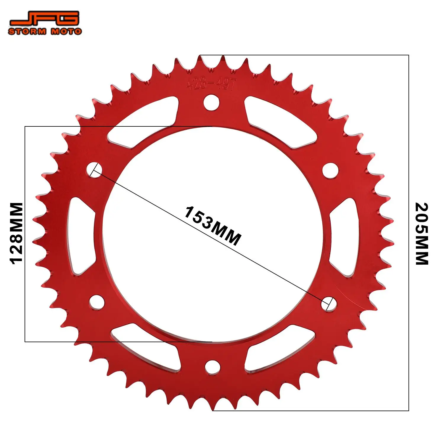 Motorcycles Accessories CNC Rear Sprocket Chain 49T For Honda XR150 6061 Aluminum Motocross Dirt Pit Bike Off-Road Vehicle