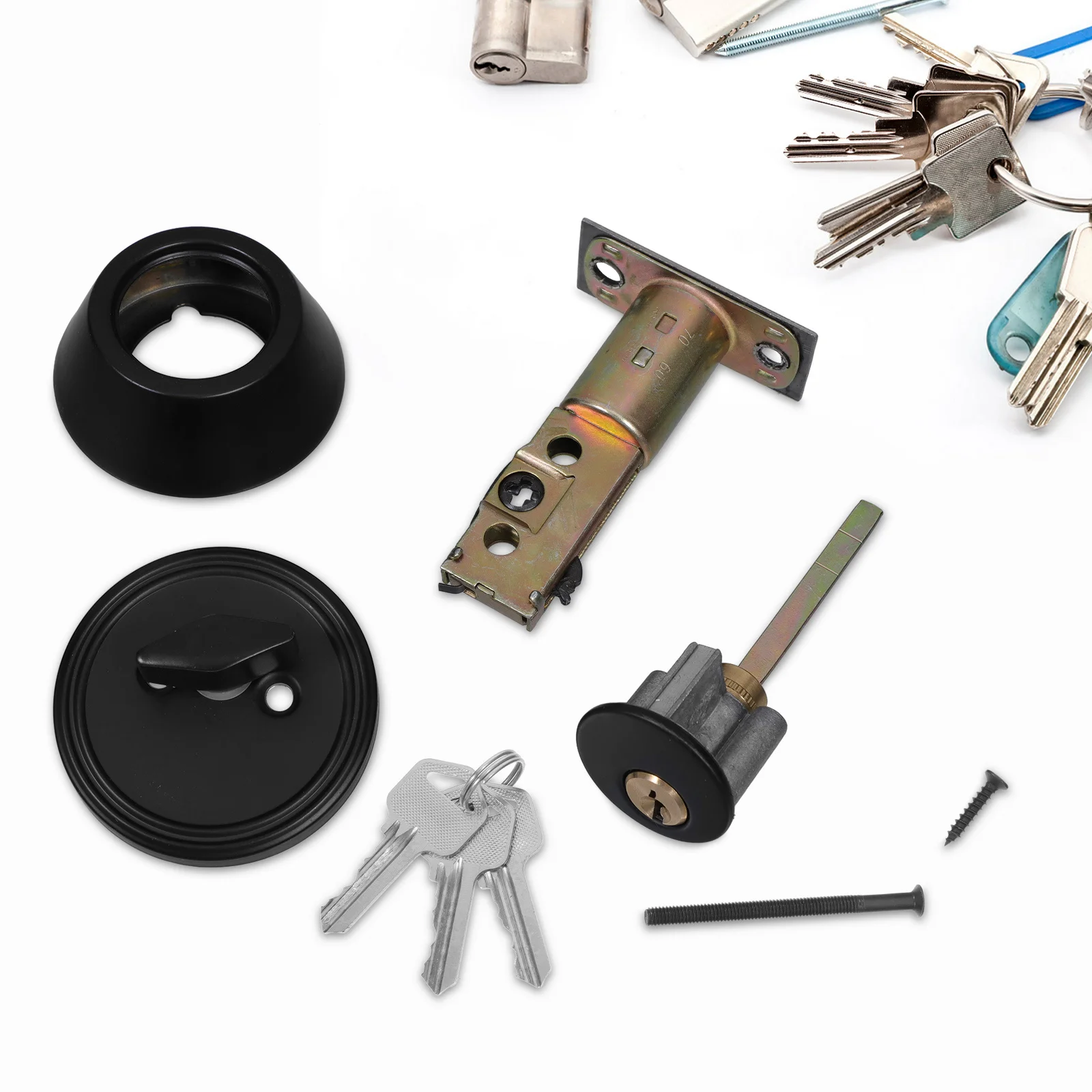 

Stainless Steel Auxiliary Lock 35mm 50mm Thickness Hidden Design Heavy Duty Deadbolt Single Sided Door Gate Hardware Security