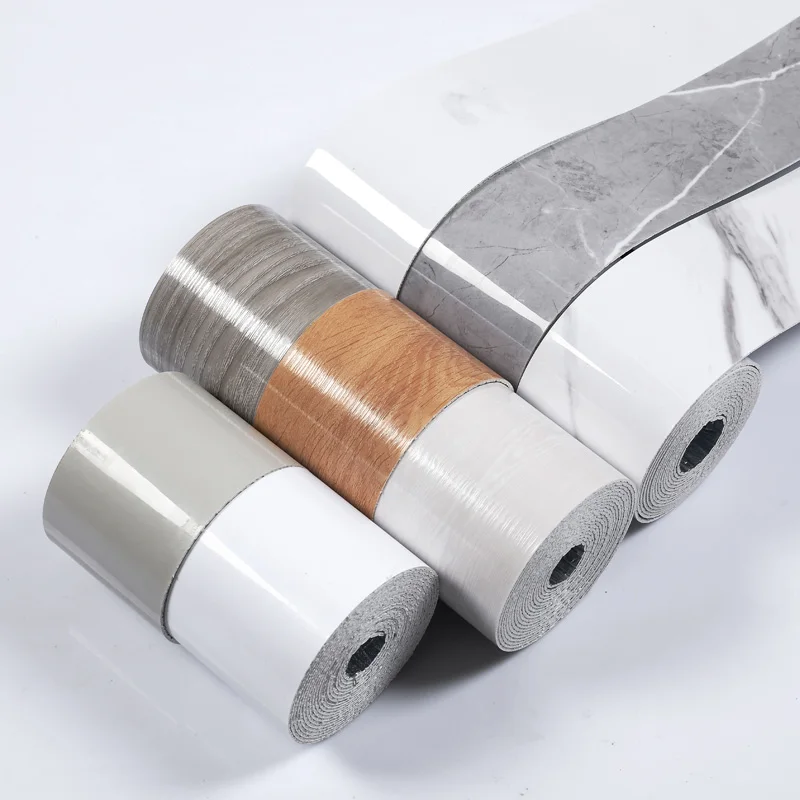 1 Roll 10cmx10m Self-adhesive Wood Grain Waterproof Tape Strong Adhesive Tape Furniture Landscaping Door Frame Floor Skirting