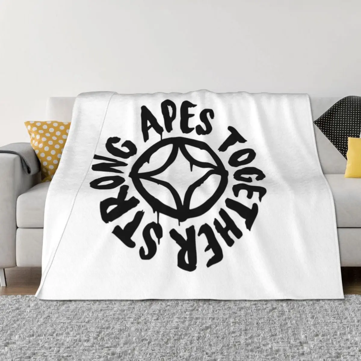 

Apes Together Strong Throw Blanket Bed covers funny gift Bed Fashionable Travel Blankets