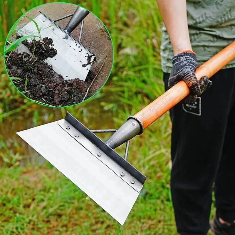 Multifunctional Garden Cleaning Shovel Head Outdoor Cleaning Shovel Steel Flat Ice Shovel Planting Weeding Farm Tool