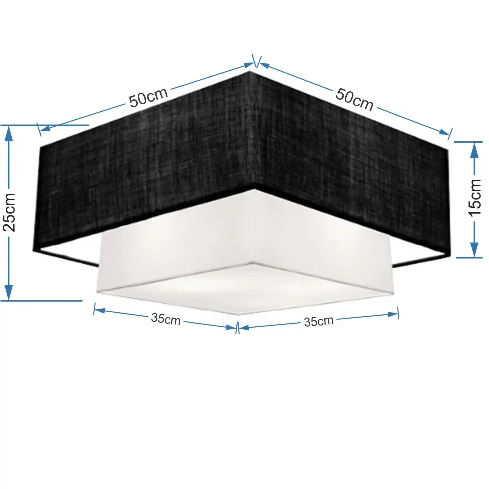 Plafon For Living Room Square SE-3022 Dome Color Black White