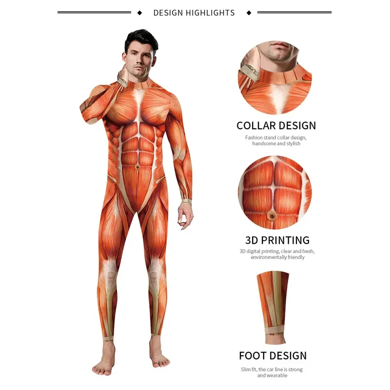 Za01 elastano apertado ajuste bodysuit masculino e feminino cosplay traje de manga longa festa de carnaval de halloween terno de corpo inteiro músculo cat za0 @