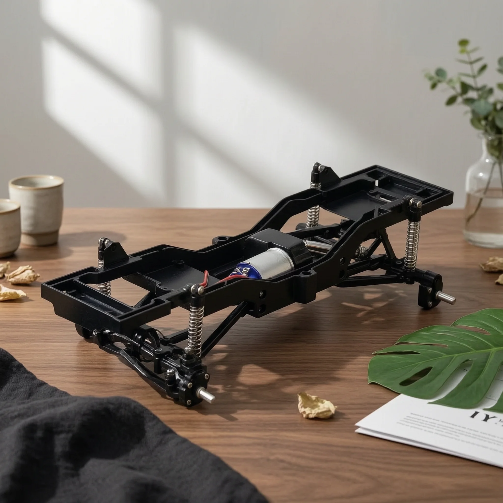 Metal Rc Chassis Frame Ready Assembled Portal Axle Chassis RC Car Frame Kit Reinforced Wireless Control Toy Low Center of Weight