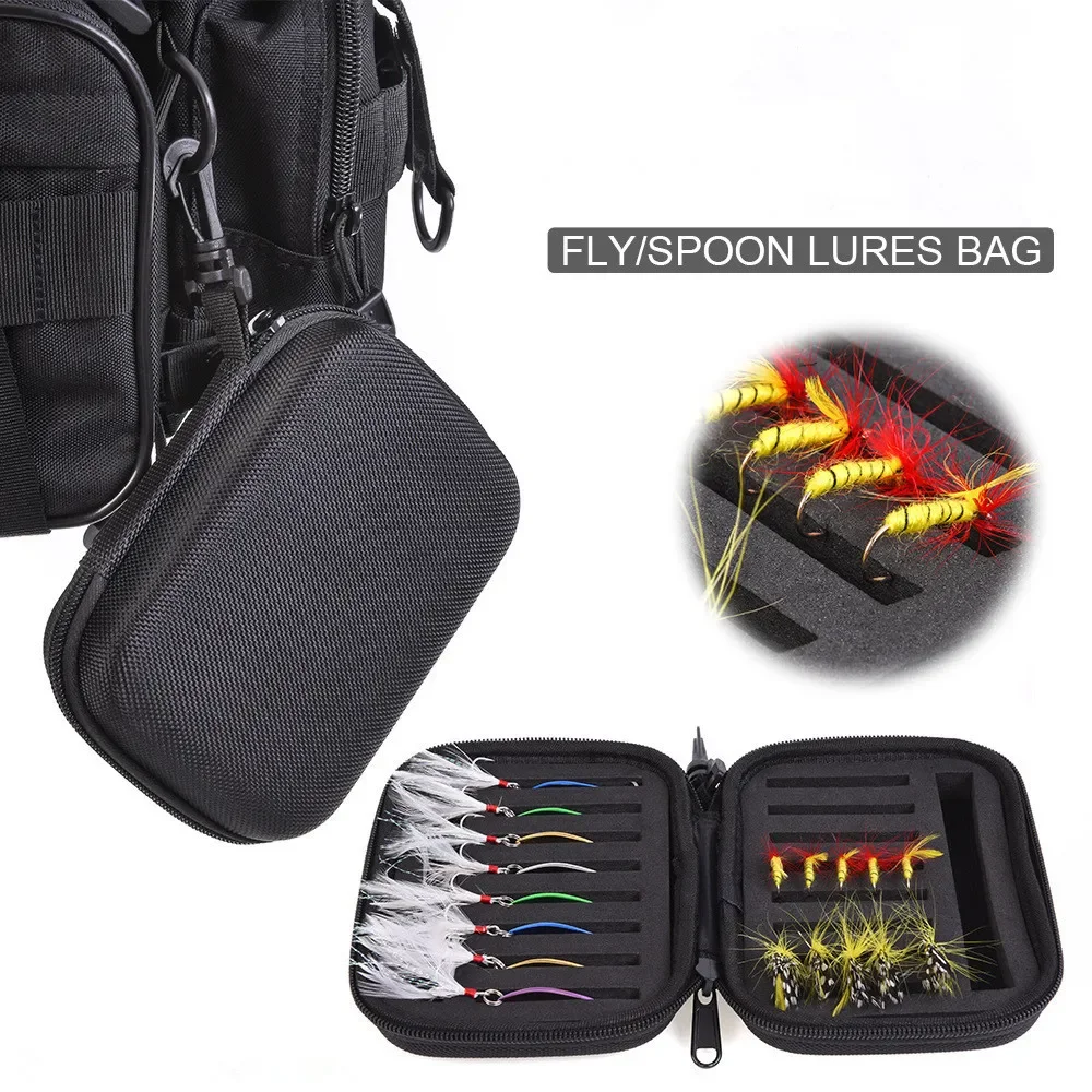 

Wholesale Fishing Bag For Fly Portable 16 Grids Sequins Fishing Lure Baits Hooks Tackle Storage Bag Case Organizer Container