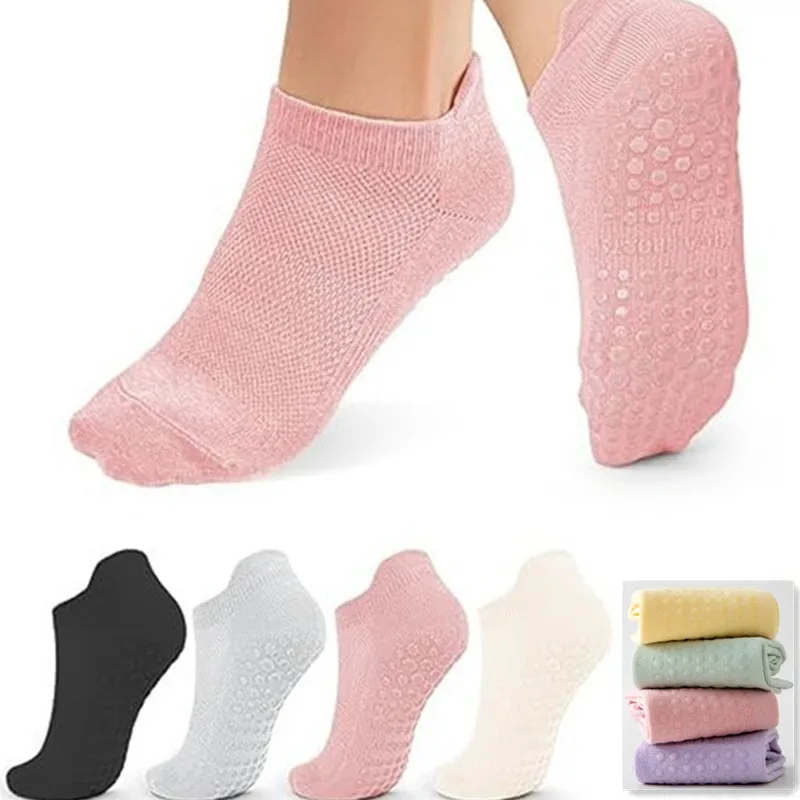 1 Par de Calcetines de Pilates para Mujer, Talla Europea 38-42, Calcetines Antideslizantes para Yoga, Barre, Calcetines de Yoga con Agarre para Pies Descalzos, Regalos para Mujer