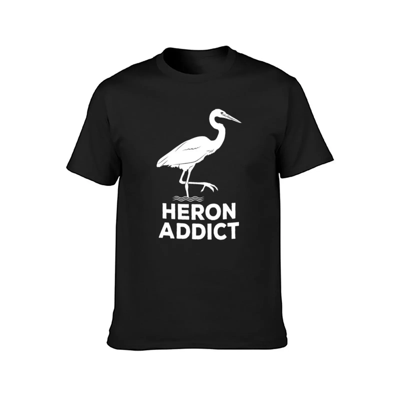 Heron Addict Bird Watching T-Shirt vintage graphic tee oversized graphic tee boys animal print t shirts for men pack