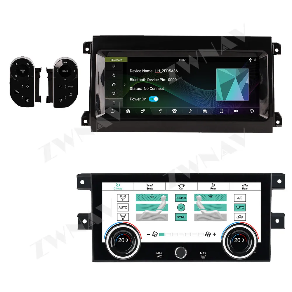 Android 13 Car Radio Carplay For Land Rover Discovery 5 2017-2020 GPS Navigation Head Unit Air Conditionin Square Control Button
