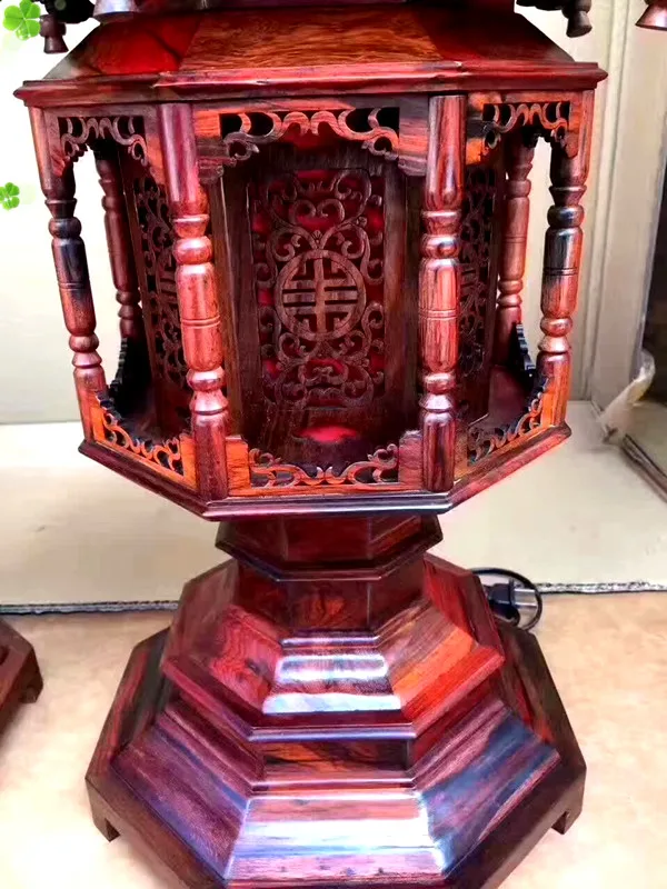 Rosewood Sailing Red Santos Rose Wood Classical Lamp Floor Decoration Chinese Court Style