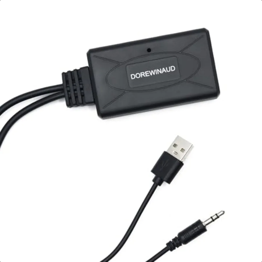 Adaptador auxiliar Bluetooth, receptor USB Bluetooth 5,0, adaptador de audio inalámbrico de 3,5mm para coche, PC, auriculares, altavoces, Streaming inalámbrico portátil
