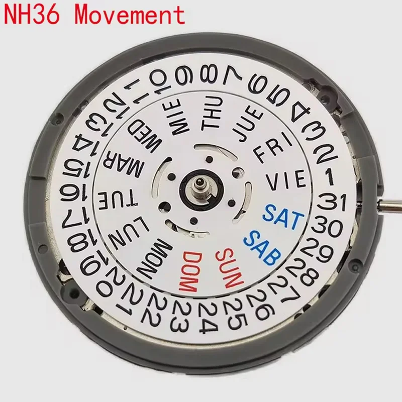 4,2 Uhr Japanisches Original NH-Serie 36-Uhrwerk Datumskrone Weiß Hochpräzises Automatikuhrwerk-Ersatzset