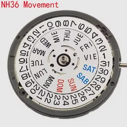 NH36   4.2 o 'clock Date Crown White High precision automatic watch movement Japan original movement replacement kit