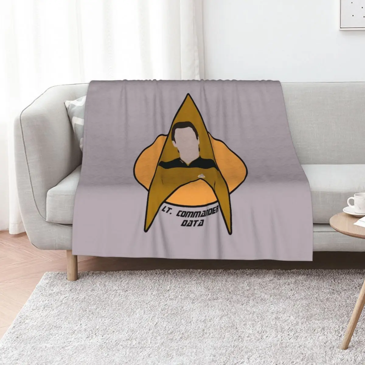 Lt. Commander Data Throw Blanket Furry warm winter Soft Thins blankets ands Retros Blankets