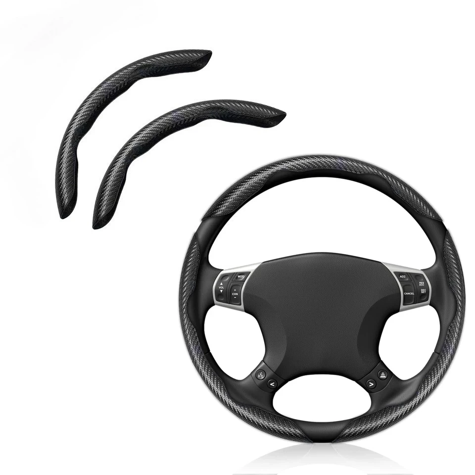 

Car Universal 38cm Carbon Fiber Car Steering Wheel Cover Non-slip Card Cover Auto Steering Wheel Handle Booster Protective Cover