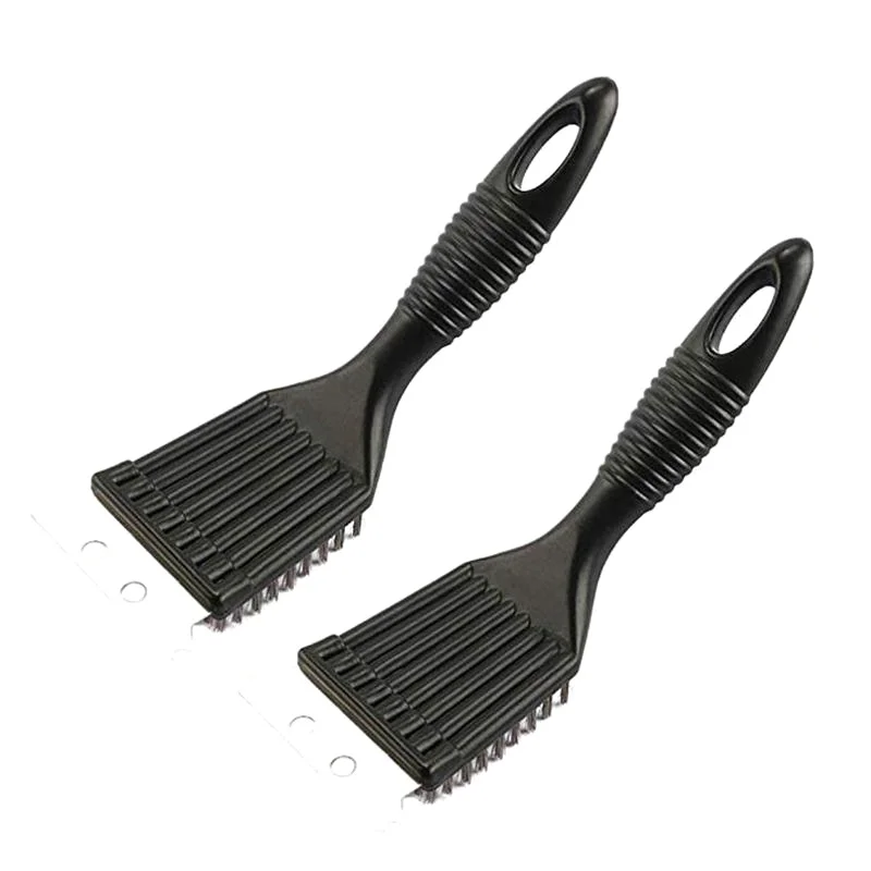 Barbecue Grill Brush Steel Wire Bristles BBQ Cleaning Brushes Durable Cooking Tool Outdoor Home BBQ Gas Kit Accessories 1PC