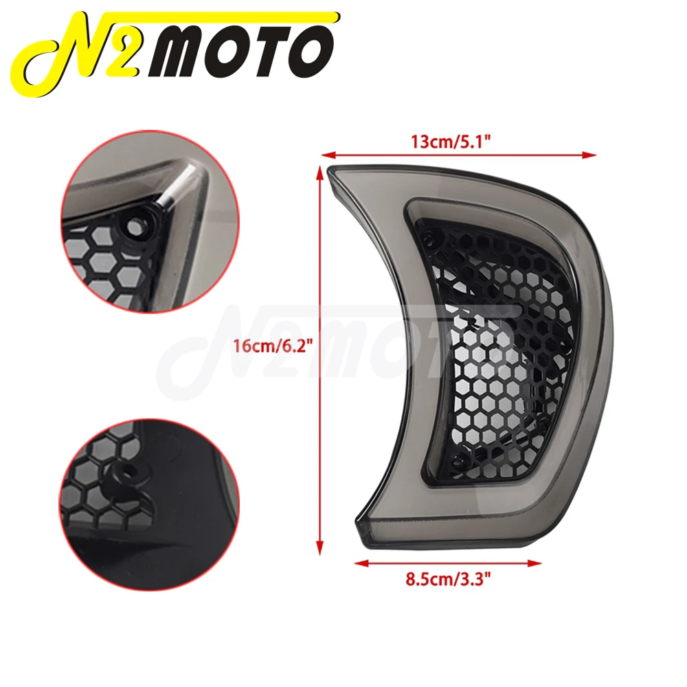 Motorcycle Tracer Headlight Vent Accent Light LED Turn Signal Indicator Running Lamp For Harley Touring Road Glide FLTRX 2015-up