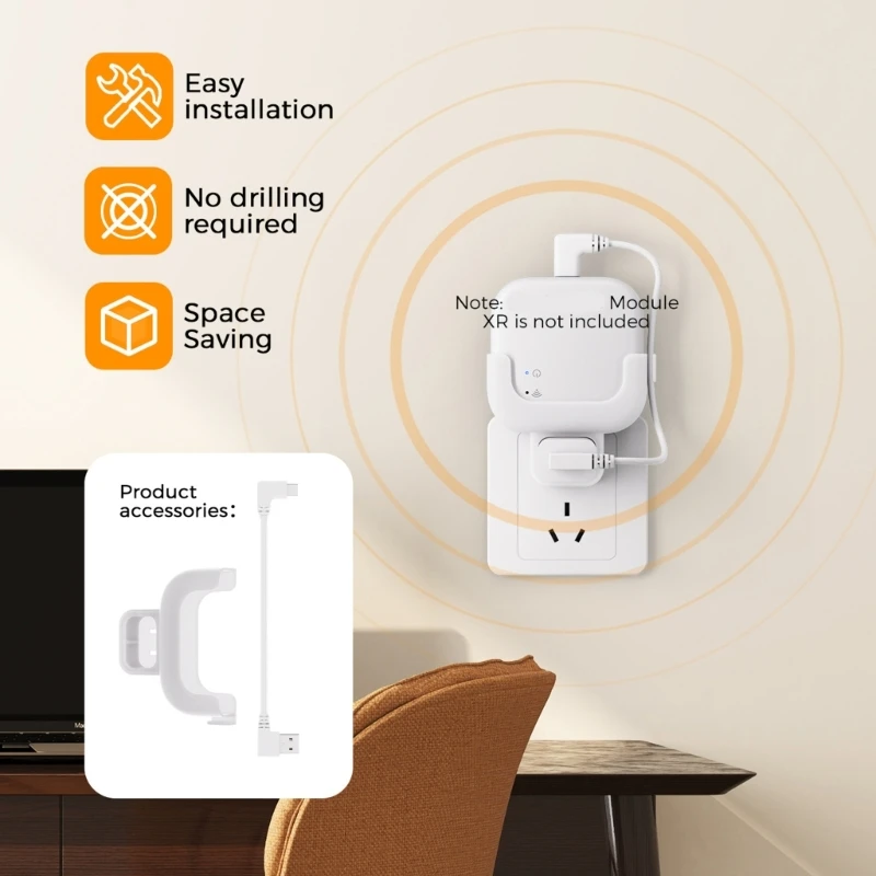 W89C Soporte ajustable Soporte cómodo ángulo visión y puerto USB integrado para dispositivos monitoreo doméstico