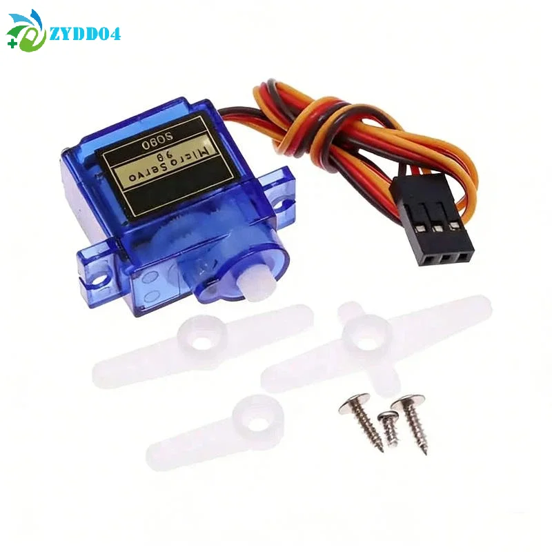 ● 1세트 180/360도 디지털 모델 항공기 차량 로봇 팔 조향 서보 SG90 MG996R 금속 표준 서보