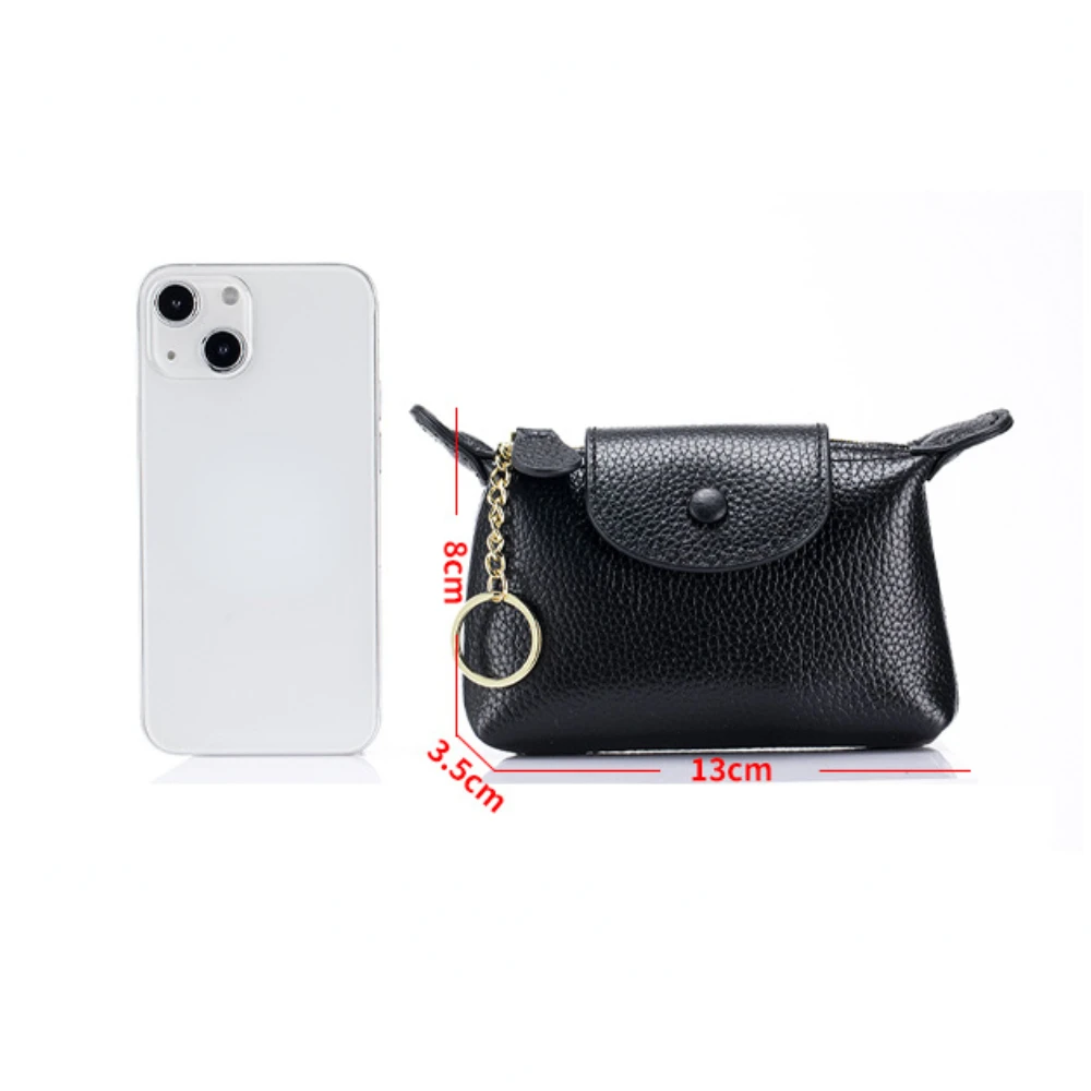 Genuine Leather Women's Small Coin Purse Exquisite Mini Storage Bag Cowhide Large Capacity Coin Bag