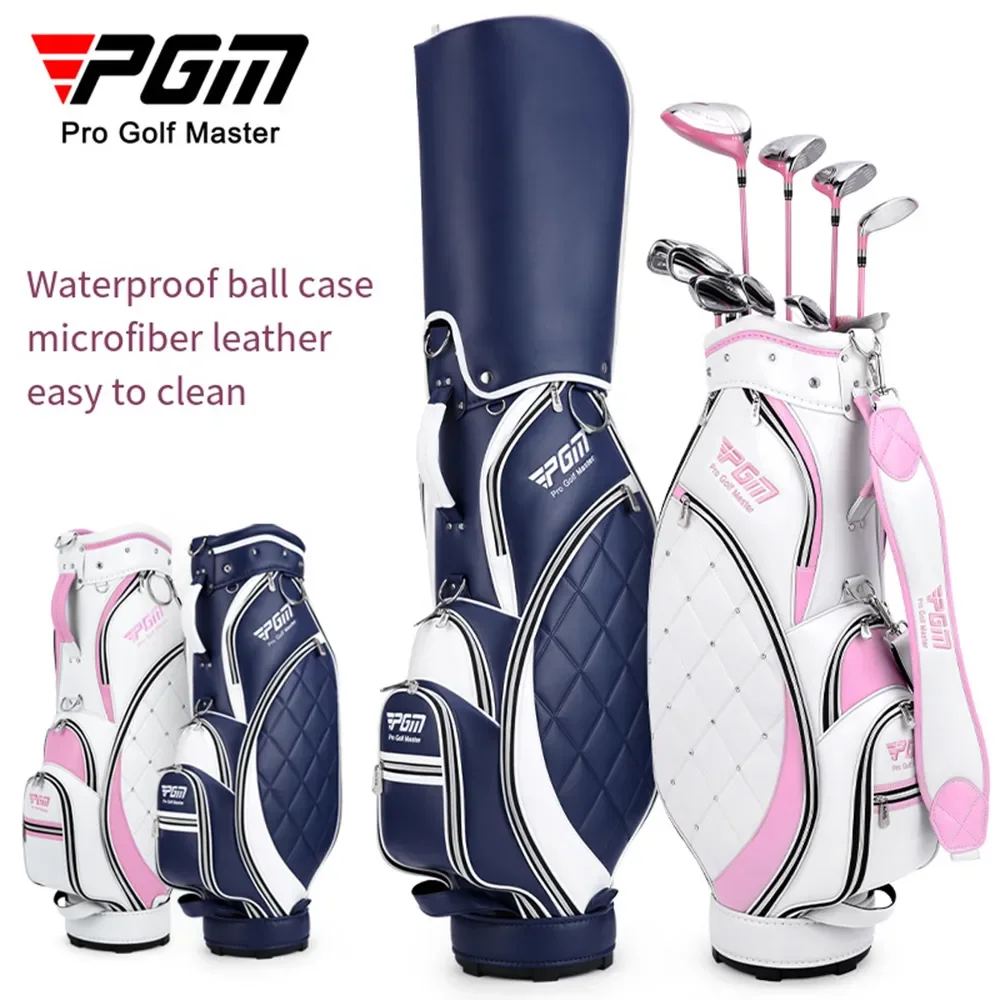 PGM Women Golf Bag Portable Thickened Waterproof Cloth Ball Bag GOLF Wear Resistant High Quality Light TPU Golf Clubs Bag QB103