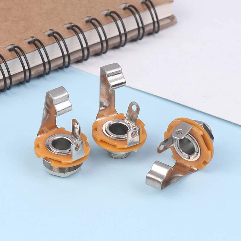 

10Pcs 6.35/6.5MM 3 Pole Stereo Plug Jack Audio Female Connector Solder Welding Type Panel Socket Mono TS Panel Chassis Mount