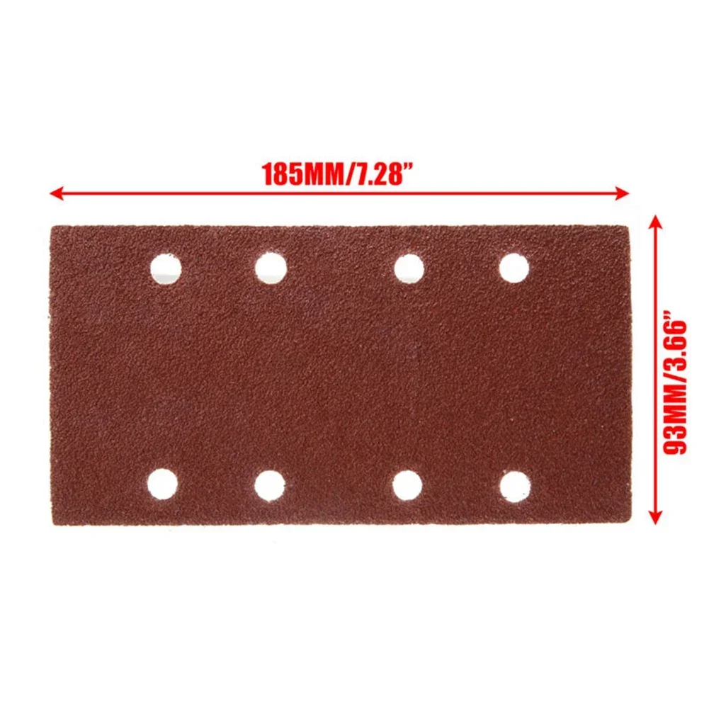 Ensemble de papier abrasif auto-adhésif rectangulaire, papier abrasif floqué, papier abrasif sec pour le polissage du bois et du métal, grain 80,