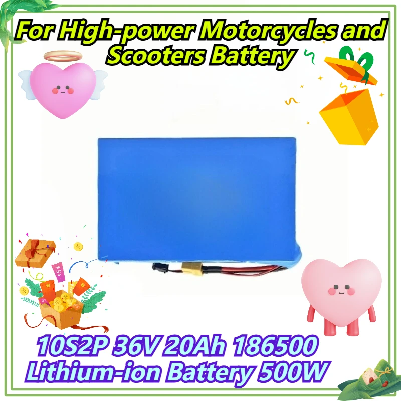 

10S2P 36V 20Ah 186500 Lithium-ion Battery 500W For High-power Motorcycles and Scooters Battery