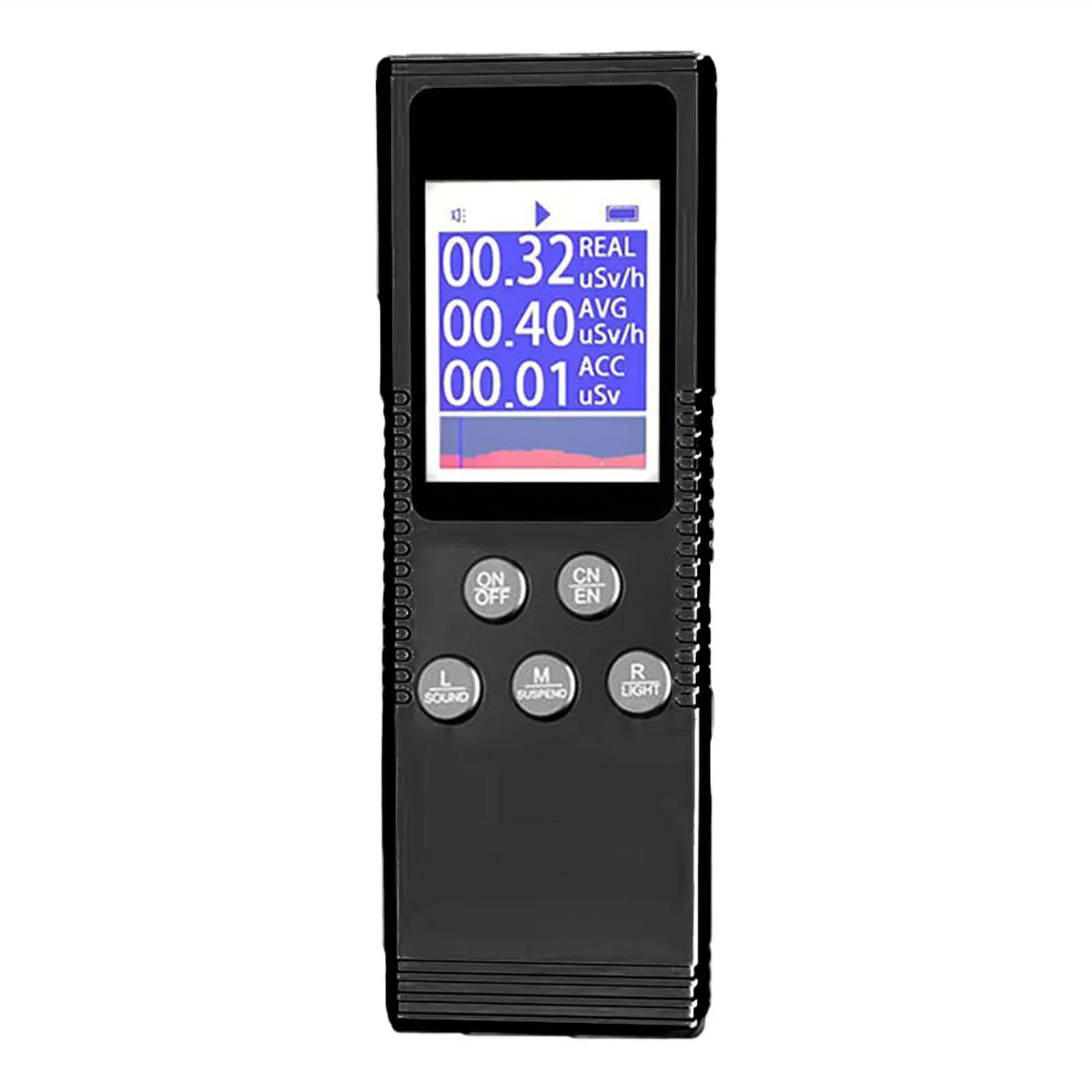 

Compact Geiger Counter with Clear LCD Screen and Type C Charging for Radiation Detection in Multiple Languages