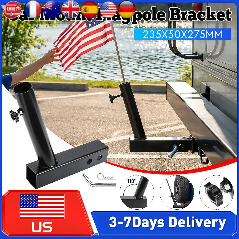 

Iron Car Mount Flagpole Bracket Hitch Mount Trailer Hook Exterior Rear Trunk for SUV RV Pickup Truck Jeep Ford Hitch Receiver ﻿