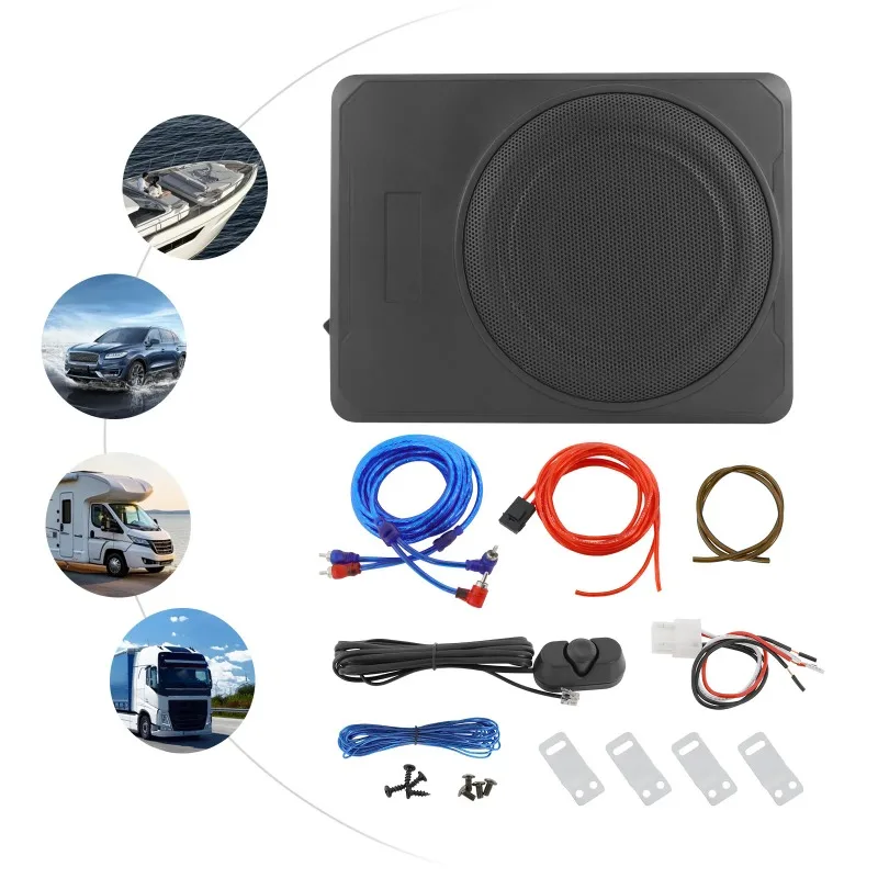 for 10 Inch 600W Car Subwoofer, Car Subwoofer for Under or Behind The Seat, Amplified Subwoofer