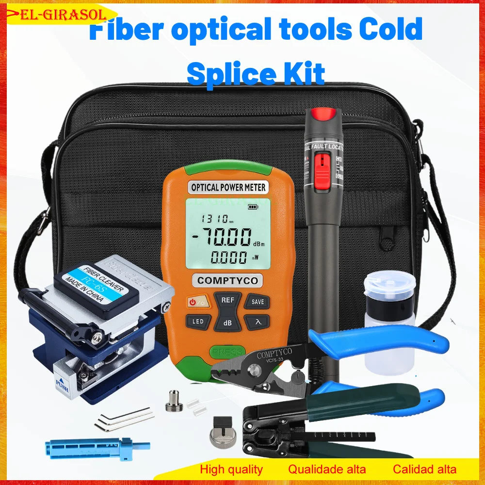 

FTTH Fiber Optic Tool Kit -70~+10dBm Mini AUA-D7 Fiber Optica Power Meter and 10mW Visual Fault Locator fc-6s FTTH Tool fibra