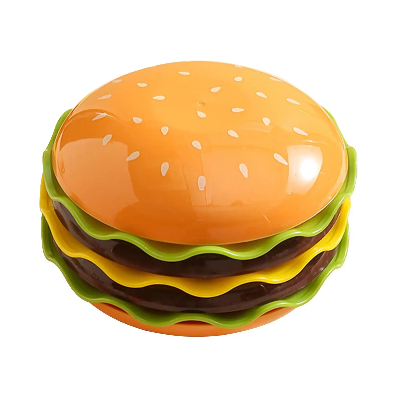7pcs Stackable Hamburger Plate Set Hamburger Dinner Plates and Bowl Set Stackable Kitchen Utensils Serving Platter Snack Tray