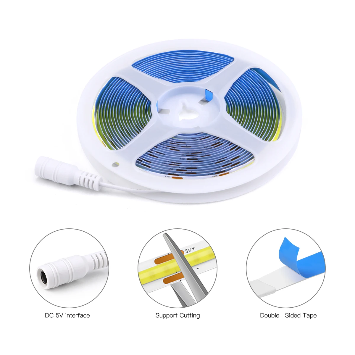 USB DC5V Touch Sensor Recessed Switch Dimmable COB LED Light Strip Bookcase TV Cabinet Lamp Embedded Dimmer Controller LED Tape