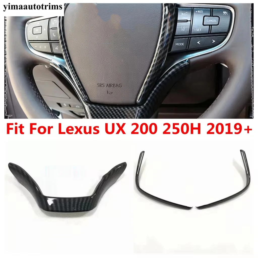 

Car Steering Wheel Button U Shape Strip Decor Cover Trim For Lexus UX 200 250H 2019 - 2024 ABS Carbon Fiber Accessories Interior