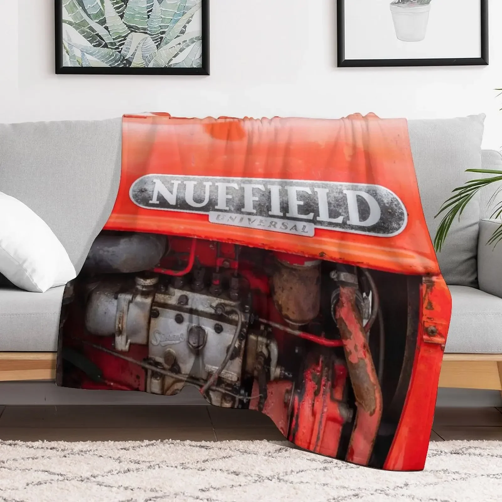 Vintage Nuffield Tractor Badge Throw Blanket Sofa Luxury Thicken warm for winter Blankets