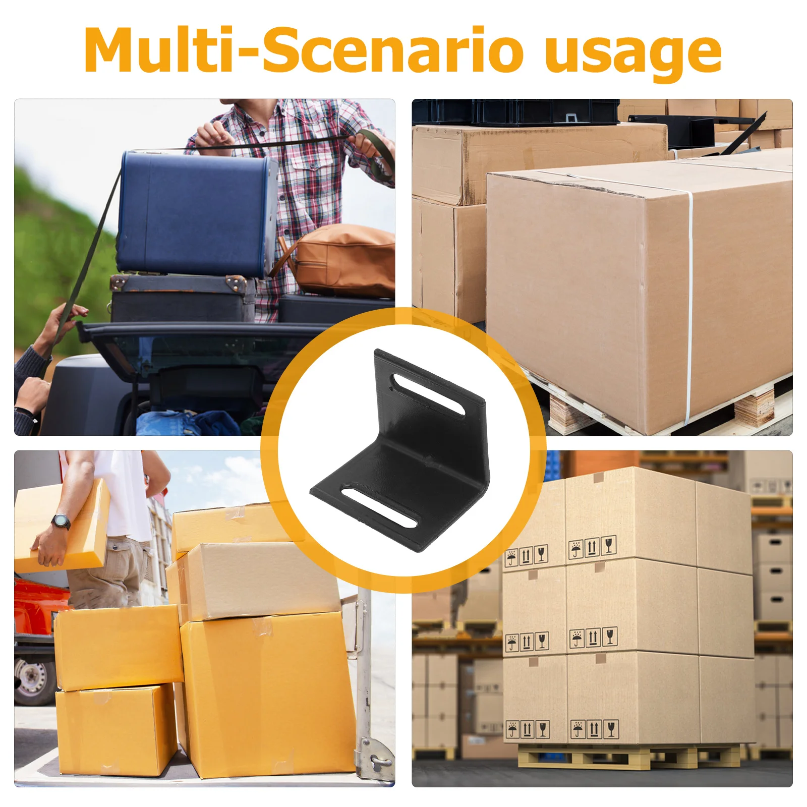 100 قطعة حامي البضائع البلاستيكية الثلاثي الزاوية حافة حامي حزام الحرس لشاحنة البضائع تحميل تأمين حزام السقاطة المسطحة #6