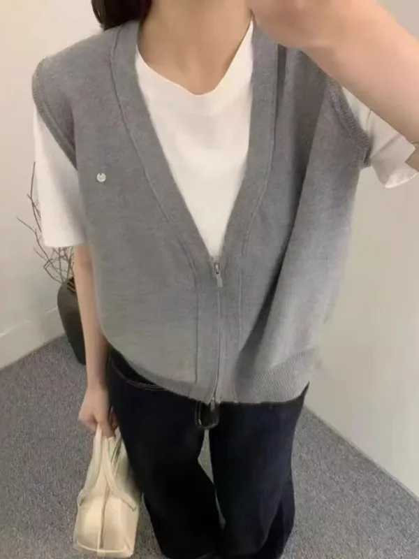 

plus Size Faionable Knitted ort Sve T-irt round Ne ey Top for plus Size Women Summer Korean Sle Loose Fit Knit...