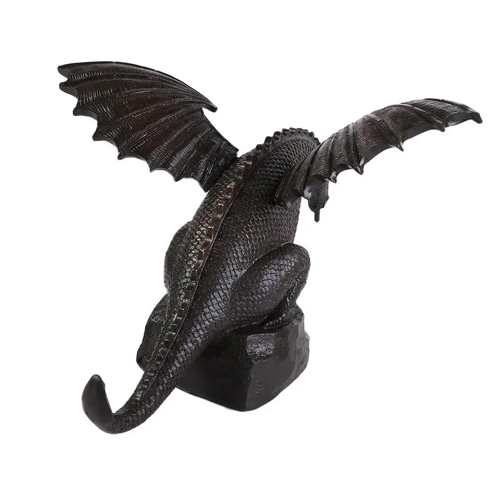 Realistic Garden Fountain Dragon Statue Resin Retro Fountain Spray Dragon Dragon Pattern Water Spray Dragon Pond Decor