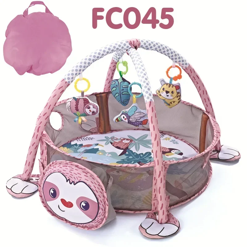 Baby 3 in 1 Fitness Frame Game Blanket Multifunctional Cartoon Play Crawling Mat Tortoise Lion Ocean Ball pool 0-18 Months Toy