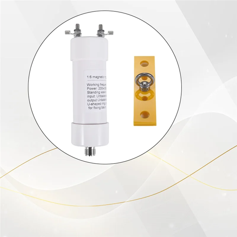 ELECT-Balun Converter 200W 1:6 Ratio 1-56Mhz Frequency Range Input 50Ω To Output 300Ω For Shortwave SSB AM FM Antennas-Dipole/Wi