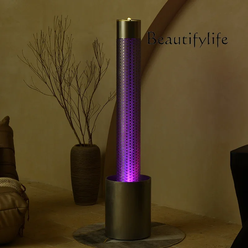 

QModern Flowing Water Ornament Circulating Water Living Room Entrance Decorative Water Feature Fountain Floor Humidification