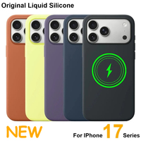 Original Liquid Silicone Case for IPhone 17 Pro Max with Camera Control Shell for Official Magsafe Wireless Charging Cover Cap