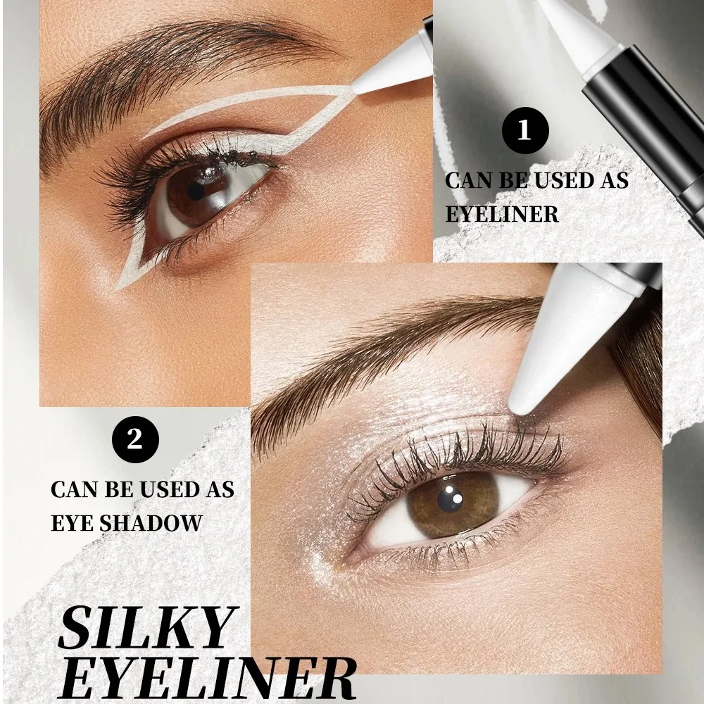 Ensemble de stylos Eyeliner à paillettes fines, 6 couleurs, mat, nacré, imperméable, longue durée, sans bavures, maquillage naturel, boîte cadeau, cosmétiques