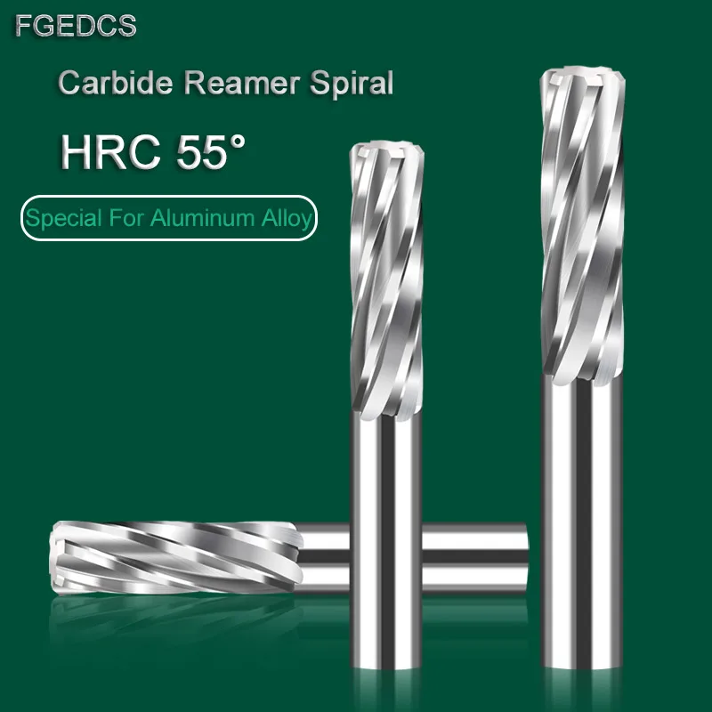 Fresa a spirale in metallo duro flauto a spirale non rivestito H7 tolleranza Chucking alesatore taglierina in acciaio per metallo 4/6 flauti utensili da taglio CNC 1-20mm